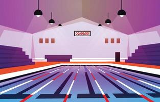 pool arena simma lane sport konkurrens platt design illustration vektor