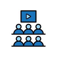 Business-Videokonferenz-Meeting-Symbol vektor