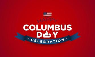 Columbus Day Hintergrunddesign. vektor