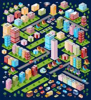 Isometric houses, town houses, vektor