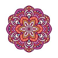 buntes Blumenmandala. Mandala-Hintergrund. vektor