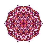 rosa Blumenmandala. Mandala-Design vektor