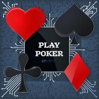 online poker banner koncept. vektor