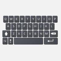 tastatur des smartphones, alphabettasten vektor