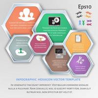 vektor cirkel hexagon infographic.