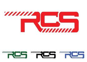 rcs-Buchstaben-Logo und Icon-Design vektor