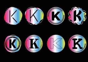 k-Brief-Logo und Icon-Design-Paket vektor
