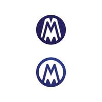 m Brief- und Schriftart-Logo-Vorlage Business-Logo-Design und Firmensatz vektor