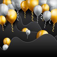 Geburtstagsfeier Hintergrund, Geburtstag Ballon Tapete vektor
