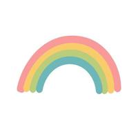 Vektor-Baby-Regenbogen-Illustration. hand gezeichneter moderner regenbogen der kindertagesstätte vektor
