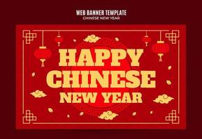 kinesiska nyåret 2022 webbbanner mall vektor