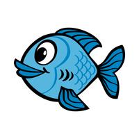 Goldfisch-Cartoon-Vektor-Symbol