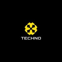 Future Techno einfaches Logo-Design vektor