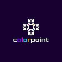 color point enkel logotypdesign vektor