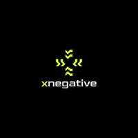 gul x negativ enkel logotypdesign vektor