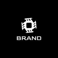 dynamisches schwarzes einfaches Logo-Design vektor