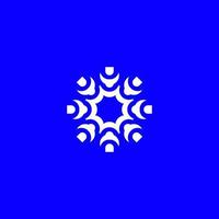 blå tech abstrakt logotypdesign vektor