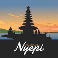 nyapi dag. indonesien bali vektor