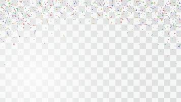 abstrakt färgglada flygande konfetti bakgrund. isolerad på den vita bakgrunden. vektor