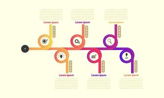 ring hightway roadmap timeline elemente mit markpoint graph think search gear target icons. Vektorillustration eps10 vektor