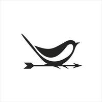 Tier-Logo-Spatz-Vogel-Illustration vektor