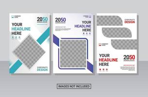 kreative Corporate Book Cover Collection Designvorlage vektor