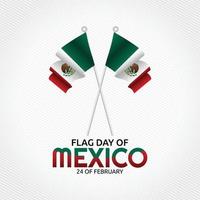 flaggans dag i Mexiko vektor illustration