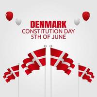 danmark konstitutionsdag vektorillustration vektor