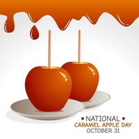 Nationale Karamell-Apfel-Tag-Vektor-Illustration vektor