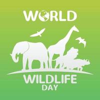 World Wildlife Day Vektor-Illustration vektor