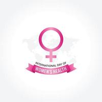 internationella dagen för kvinnors hälsa vektorillustration vektor