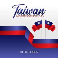 taiwan självständighetsdagen vektorillustration vektor