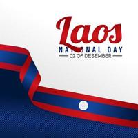 laos nationaldag vektorillustration vektor