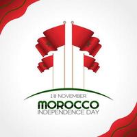 vektorillustration zum unabhängigkeitstag von marokko vektor