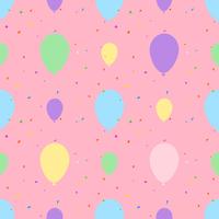 Ballon nahtlose Muster. Vektor-Illustration auf rosa Hintergrund. Pastellballons. Design für Textilien, Tapeten, Stoffe. vektor