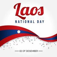 laos nationaldag vektorillustration vektor