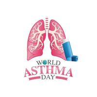 Welt-Asthma-Tag-Vektor-Illustration vektor