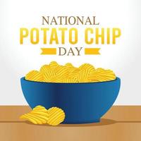 nationella potatischips dag vektorillustration vektor