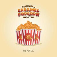 Nationale Karamell-Popcorn-Tag-Vektor-Illustration vektor