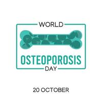 Welt-Osteoporose-Tag-Vektor-Illustration vektor