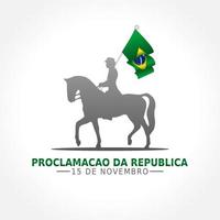 proclamacao da republica vektorillustration. übersetzung brasilien nationalfeiertag vektor
