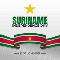 Surinam-Unabhängigkeitstag-Vektorillustration vektor