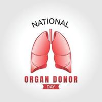 nationale vektorillustration des organspendetages vektor