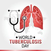 Welt-Tuberkulose-Tag-Vektor-Illustration vektor