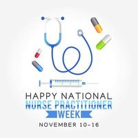 Happy National Nurse Practitioner Week Vector Illustration