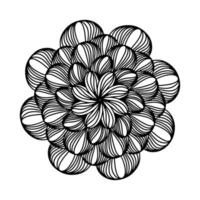 blommiga mandalas för målarbok. dekorativa runda ornament. doodle ovanlig blomma form. orientalisk vektor, anti-stress terapimönster. väv designelement. söt handritad yoga logotyper vektor