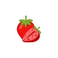 jordgubbe frukt ikon vektor designmallar på vit bakgrund