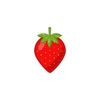 Erdbeer-Obst-Symbol-Vektor-Design-Vorlagen auf weißem Hintergrund vektor