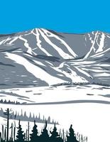 killington mountain skidområde i rutland county vermont wpa-affischkonst vektor
