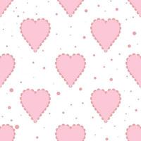 seamless mönster med rosa hjärtan vektor